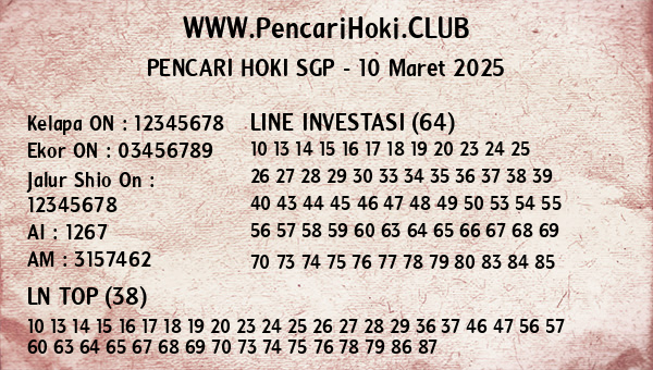 Prediksi SGP